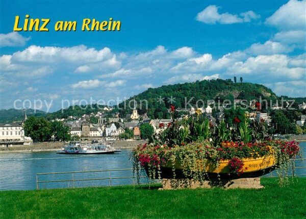 Linz Rhein Uferpromenade Panorama