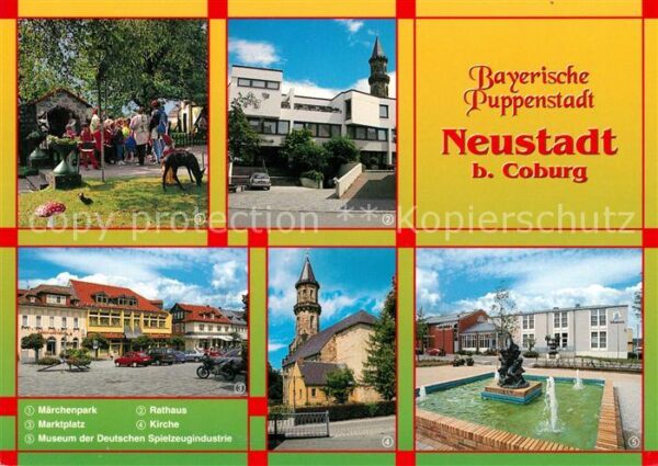 Neustadt Coburg Märchenpark Marktplatz Rathaus Kirche M