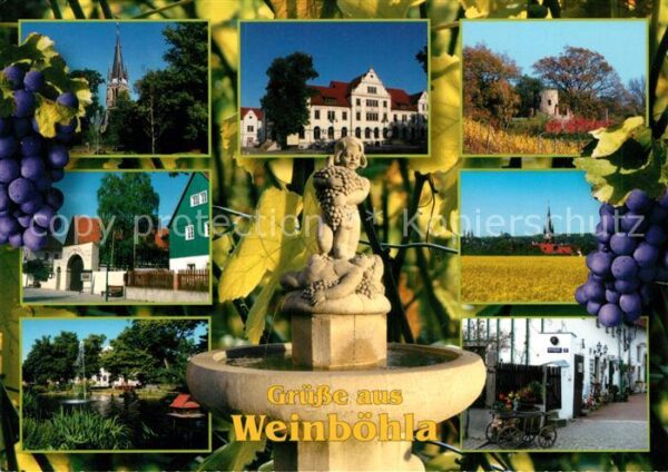 Weinboehla Brunnen Martinskirche Heimatmuseum Dorf