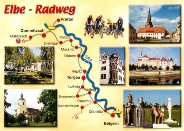 Belgern Elbe Elbe Radweg 12 über Torgau Dommitzsch n
