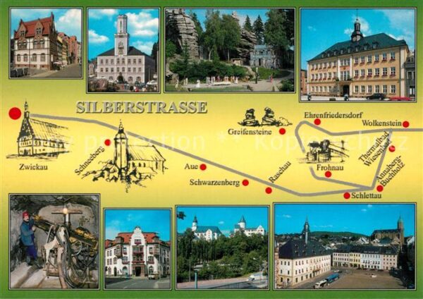 Zwickau Sachsen Sehenswürdigkeiten Silberstrasse im Erz