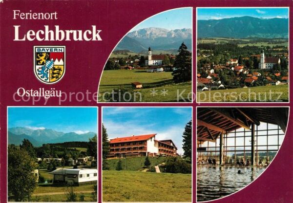 Lechbruck See Teilansichten Ferienort Hallenbad Alpen