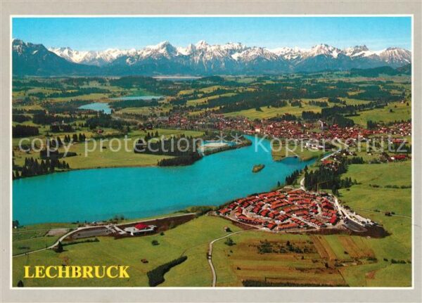 Lechbruck See mit Tiroler und Allgäuer Hochgebirge Fl