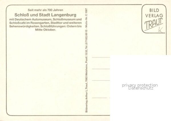 Langenburg Wuerttemberg Schloss und Stadt Deutsches Automuseum – Bild 2