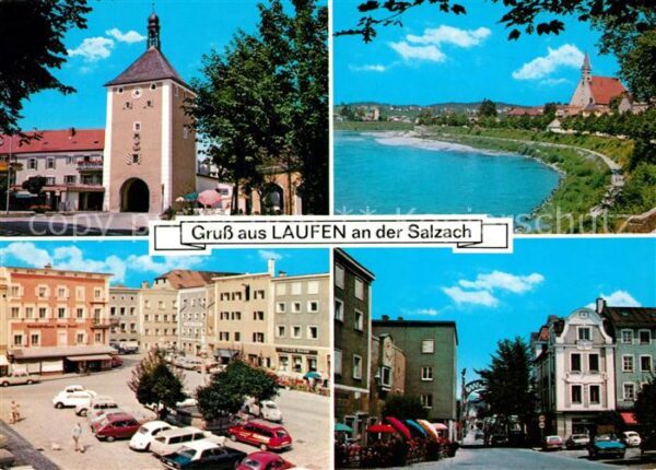 Laufen Salzach Tor Marktplatz Innenstadt Partie am Flu