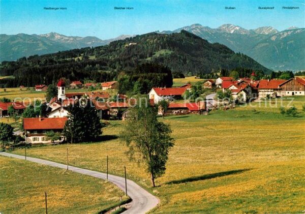 Moosbach Sulzberg Gesamtansicht mit Alpenpanorama