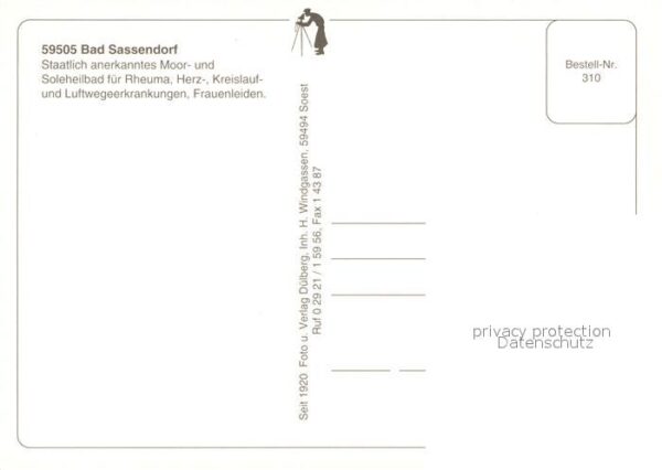Bad Sassendorf Teilansicht Moorbad Soleheilbad Pfauenb – Bild 2