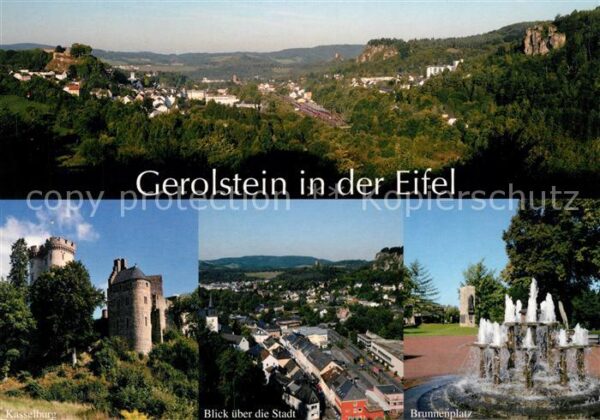 Gerolstein Brunnenplatz Kasselburg Panoramen