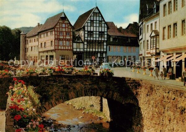Bad Muenstereifel Erftbrücke Fachwerkhäuser Markt
