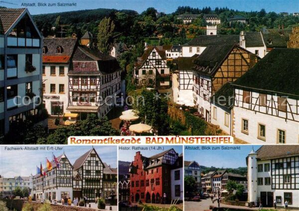 Bad Muenstereifel Fachwerkhäuser Erft Ufer Rathaus