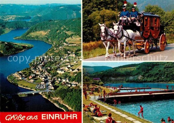 Einruhr Fliegeraufnahme Pferdekutsche Schwimmba
