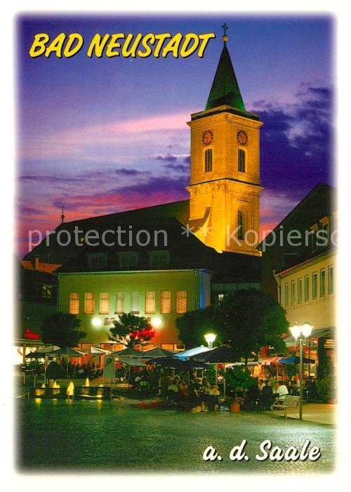 Neustadt Bad Marktplatz Kirche Nachtaufnahme