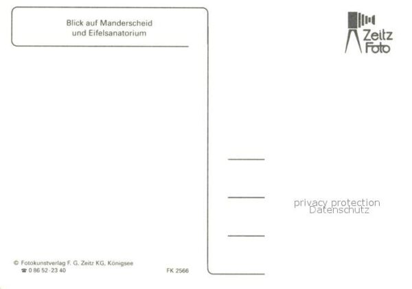 Manderscheid Eifel Fliegeraufnahme Eifelsanatorium – Bild 2