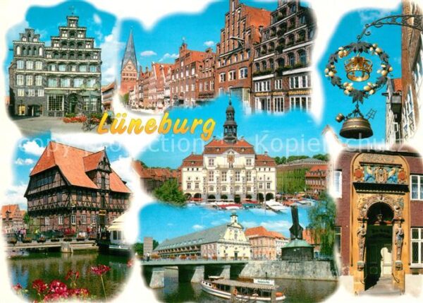 Lueneburg Altstadt Rathaus Türschild Krone Giebel
