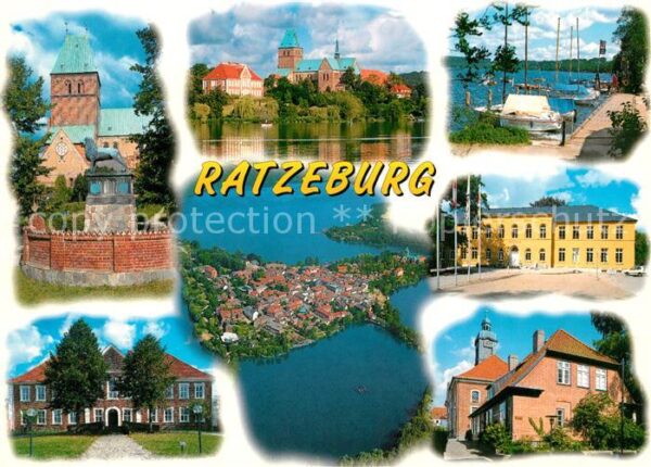 Ratzeburg Teilansichten Inselstadt Naturpark Laue
