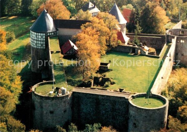 Breitenbach Herzberg Burg Herzberg Fliegeraufnahme