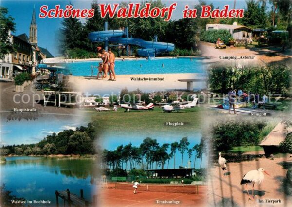 Walldorf Baden Hauptstrasse Waldschwimmbad Flugplatz W