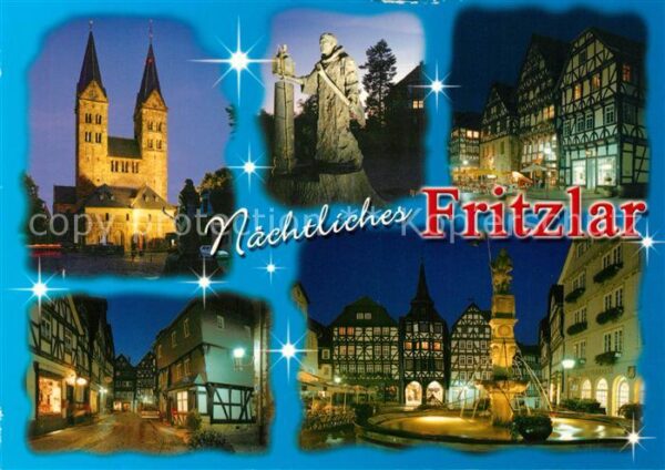 Fritzlar Dom Denkmal Statue Altstadt Fachwerkhau