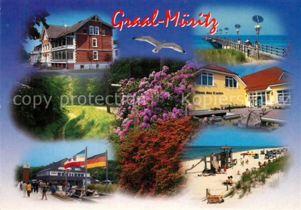 Graal-Mueritz Ostseebad Seebrücke Hotel Haus des Gastes Strand