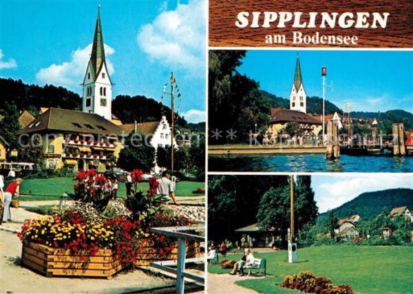 Sipplingen Promenade Überlingersee Blick zur Kirch