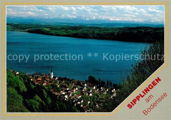 Sipplingen Überlingersee Blick auf Schweizer Berge