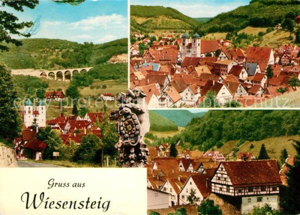 Wiesensteig Ortsansicht mit Kirche Altstadt Viadukt