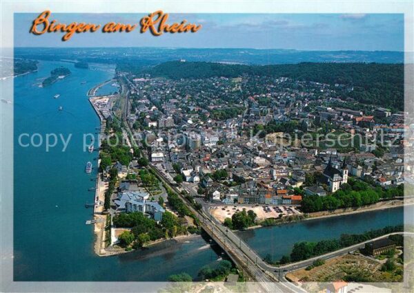 Bingen Rhein Nahemündung Fliegeraufnahme