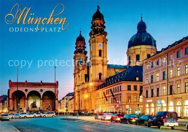 Muenchen Odeonsplatz Theatinerkirche Feldherrnha