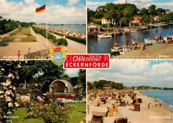 Eckernfoerde Kurstrand Promenade Hafen Kurpark Konze