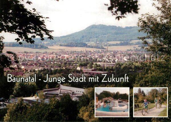 Baunatal Stadtpanorama Freizeitbad Radfahren