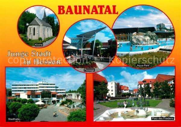 Baunatal Kirche Passage Aquapark Stadthalle Plat