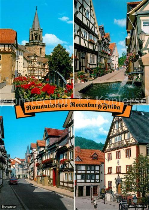 Rotenburg Fulda Steinweg Brücke Altstadt Fachwerkhäuser