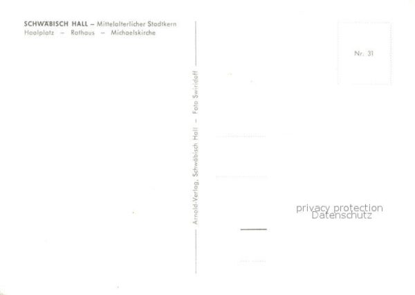 Schwaebisch Hall Mittelalterlicher Stadtkern Haalplatz R – Bild 2