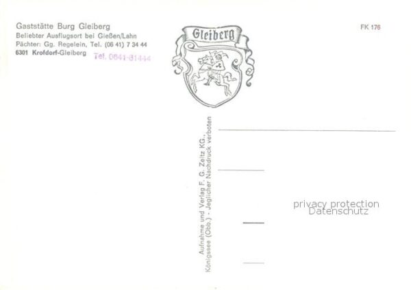 Krofdorf-Gleiberg Teilansicht mit Burg Gleiberg – Bild 2