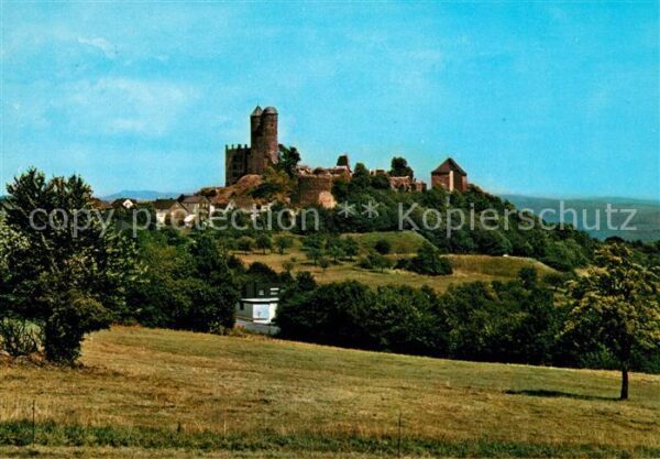 Greifenstein Hessen Landschaftspanorama mit Burgruine