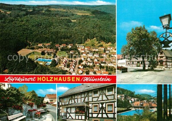 Holzhausen Huenstein Ortsmotive Fachwerkhäuser Freibad Luftk