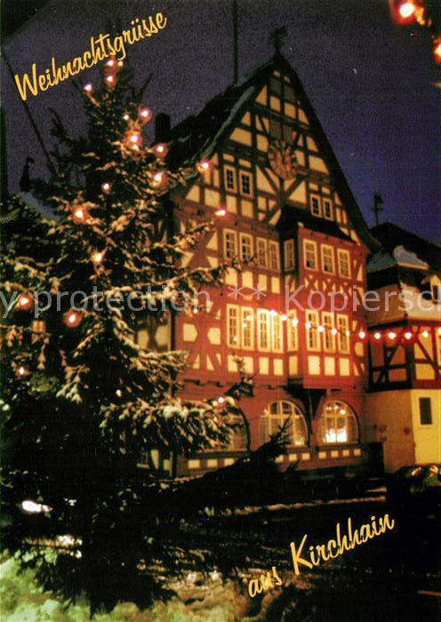 Kirchhain Hessen Marktplatz Altstadt Christbaum Weihnach