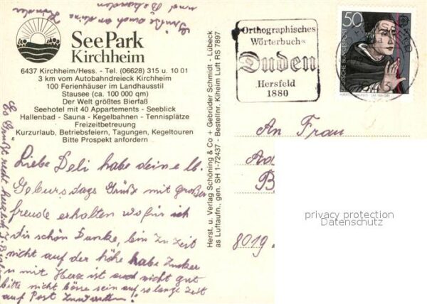 Kirchheim Hessen Seepark Ferienhäuser Dammbruch 1977 Fli – Bild 2