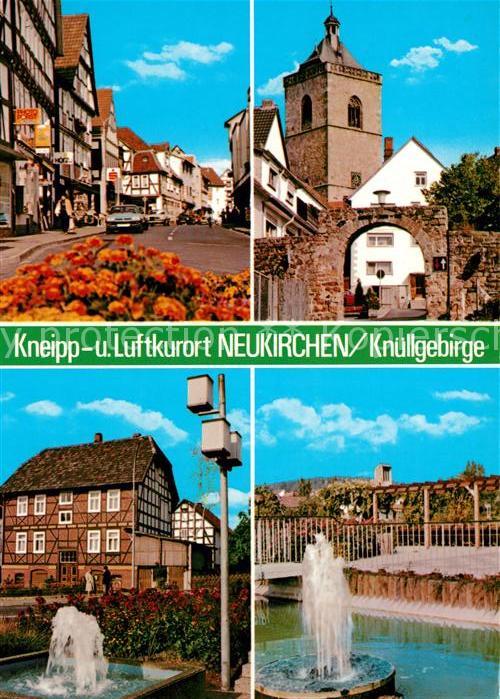 Neukirchen Knuellgebirge Altstadt Kirche Fachwerkhäuser Fontäne