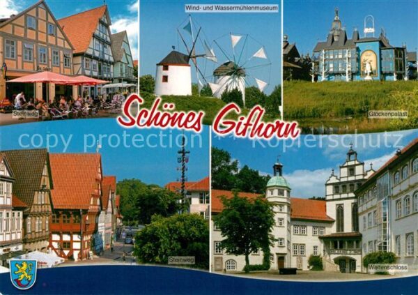 Gifhorn Steinweg Strassencafe Fachwerkhäuser Wi