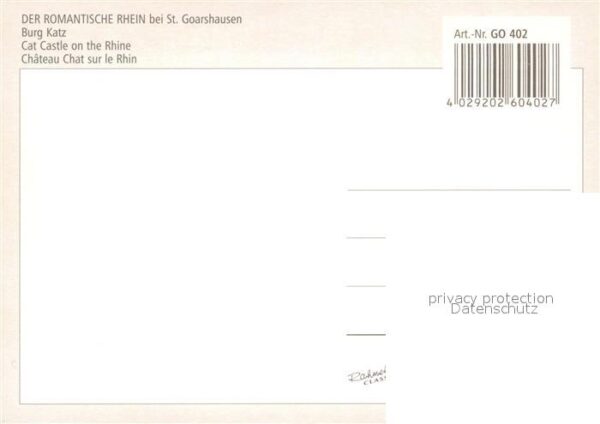 St Goarshausen Panorama Blick von der Lorely Burg Katz – Bild 2