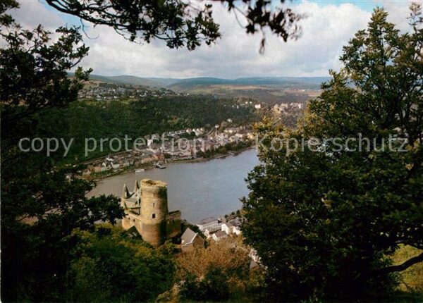 St Goar Panorama Blick über Burg Katz Rheintal