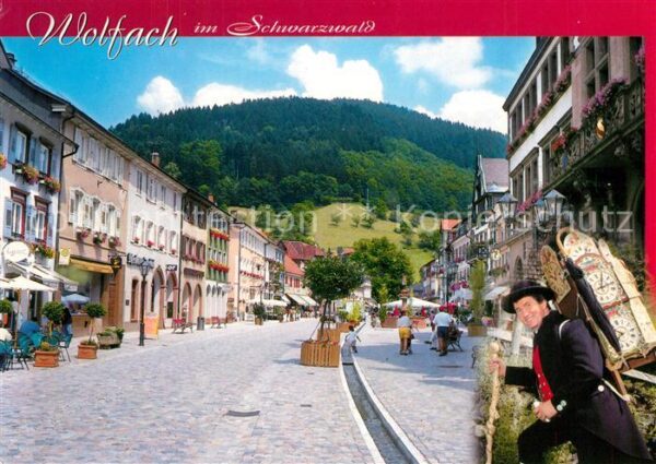 Wolfach Innenstadt Fussgängerzone Bächle