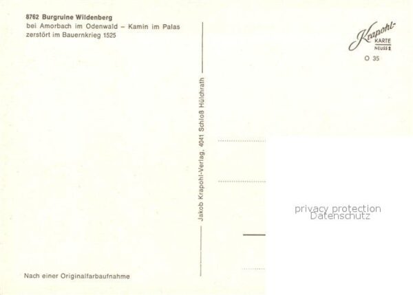 Amorbach Miltenberg Burgruine Wildenberg im Odenwald – Bild 2