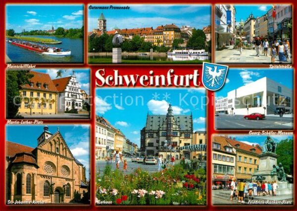 Schweinfurt Mainschifffahrt Martin Luther Platz Kir