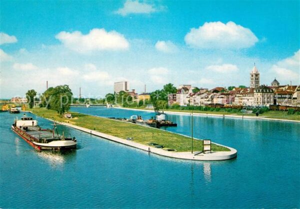 Schweinfurt Partie am Main Schifffahrtsstrasse Rhei
