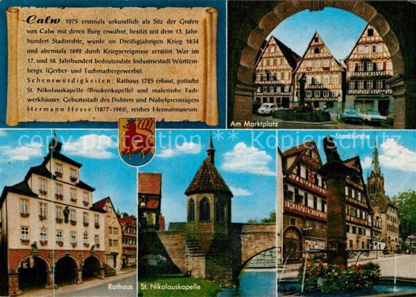 Calw Schwarzwaldstadt mit malerischen Fachwe