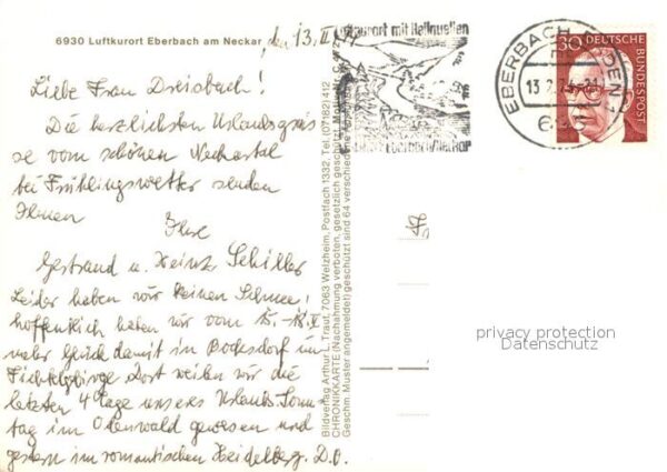 Eberbach Neckar Haspelturm Pulverturm Brunnen Blick übe – Bild 2