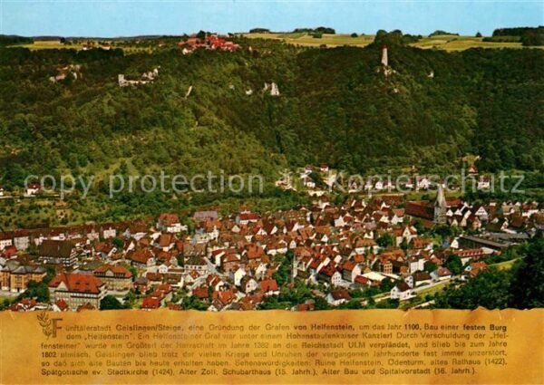 Geislingen Steige Panorama Fünftälerstadt Burgen