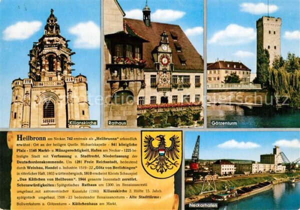 Heilbronn Neckar Kilianskirche Rathaus Götzenturm Neckar